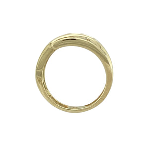 9ct Gold & Diamond Set Split Triple Band Ring