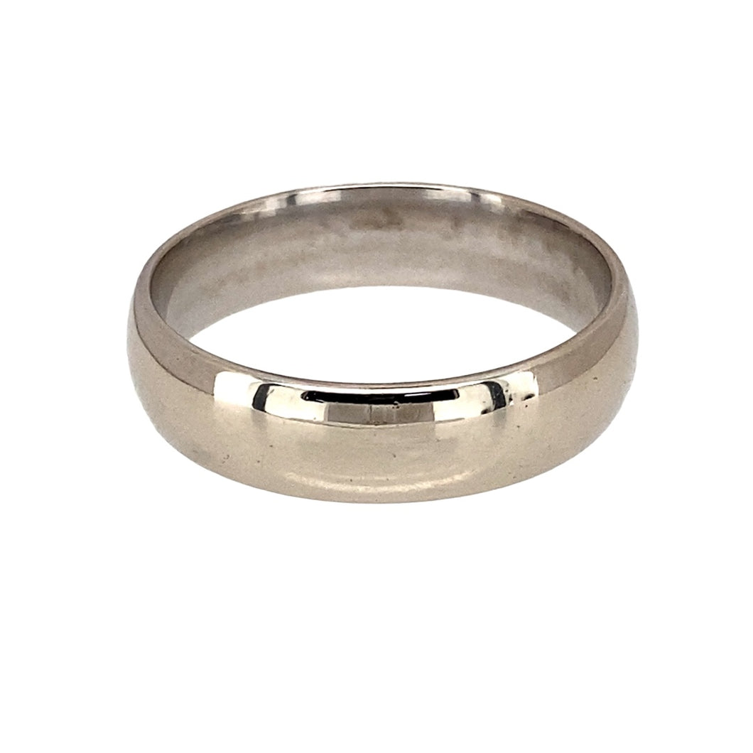 9ct White Gold 5mm Wedding Band Ring