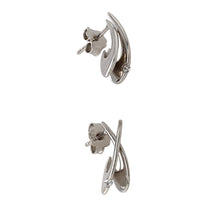 Load image into Gallery viewer, 14ct White Gold &amp; Cubic Zirconia Set Stud Earrings
