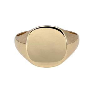 9ct Gold Plain Square Signet Ring