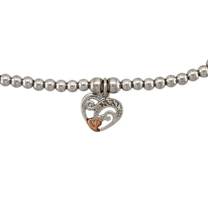 925 Silver Clogau Tree of Life Heart 8" Bracelet