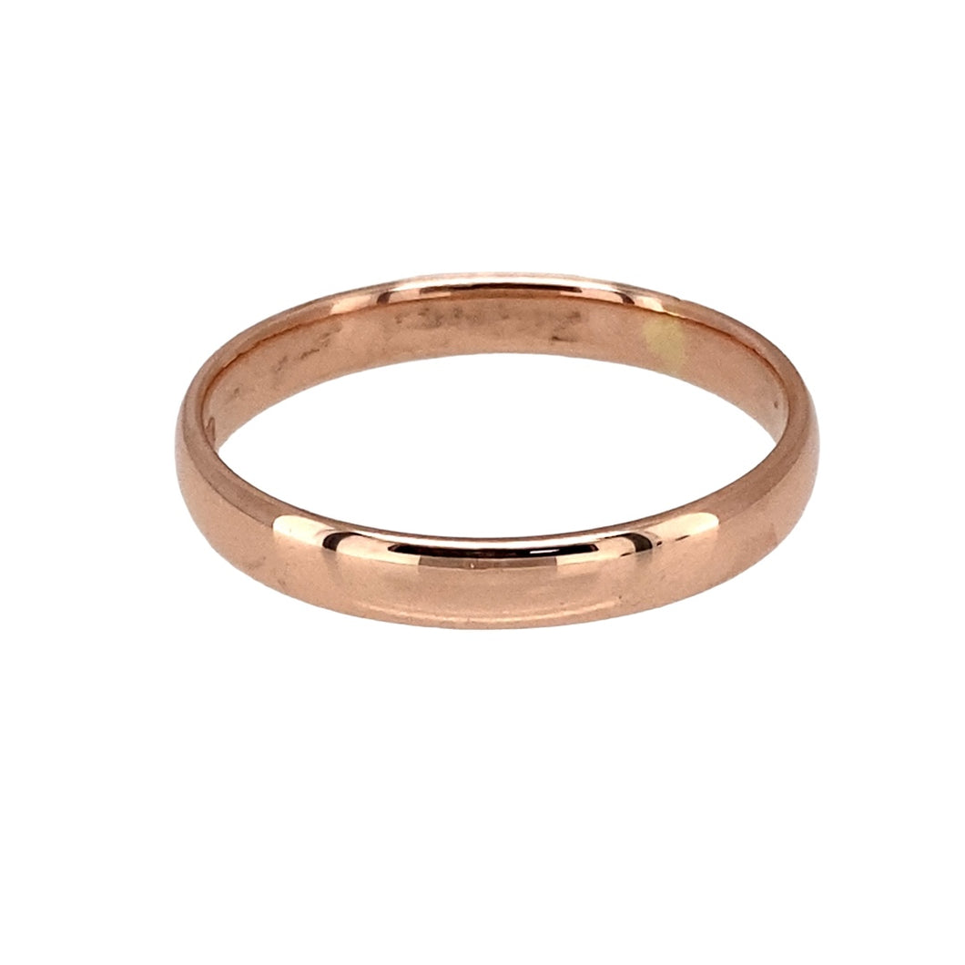 9ct Gold 3mm Wedding Band Ring