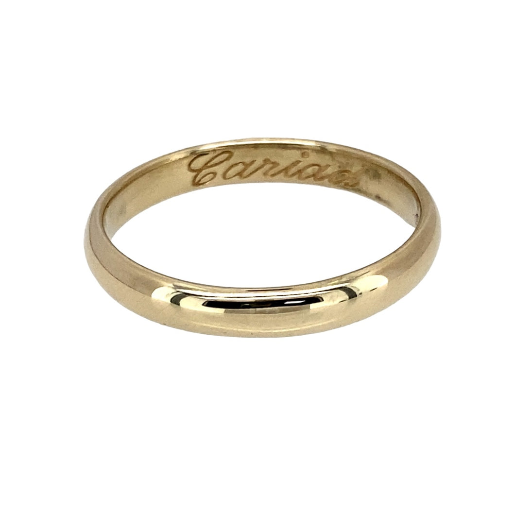 9ct Gold Clogau Cariad 3mm Wedding Band Ring