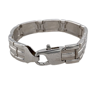 Preowned 925 Silver 7.5" Bracelet with the weight 44.70 grams and link width 13mm