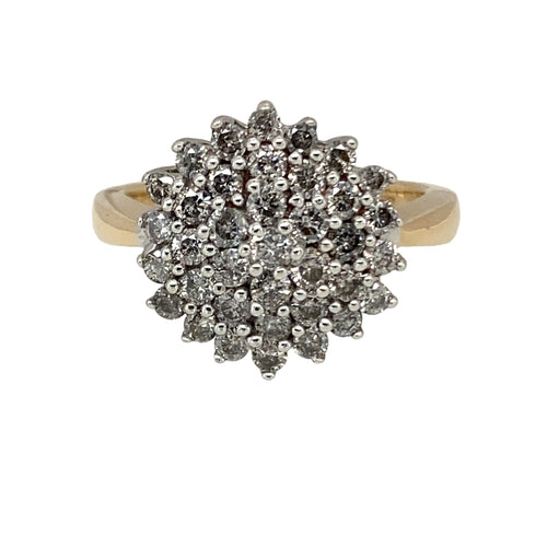 9ct Gold & Diamond Set Cluster Ring