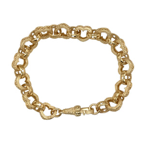 New 9ct Gold 7.5" Heart Link Bracelet