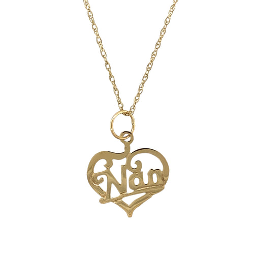 9ct Gold Nan Heart 18