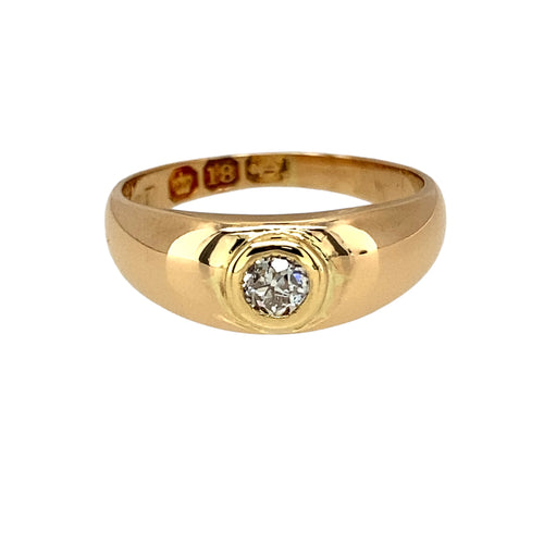 18ct Gold & Diamond Set Signet Ring