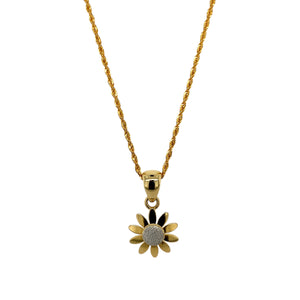 18ct Gold Daisy Flower 18" Necklace