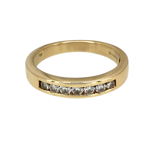 9ct Gold & Diamond Set Band Ring