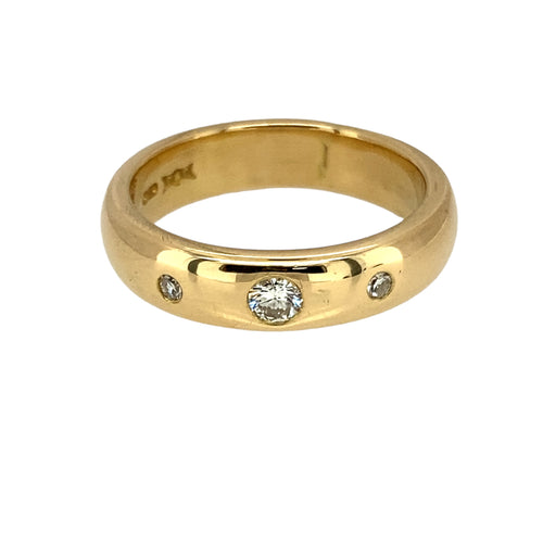 18ct Gold & Diamond Set Band Ring