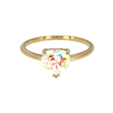 Load image into Gallery viewer, 9ct Gold &amp; Mystic Topaz Heart Set Ring
