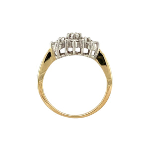 9ct Gold & Diamond Set Cluster Ring