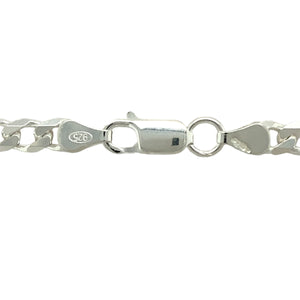 New 925 Silver 22" Curb Chain with the weight 28.40 grams and link width approximately 5mm