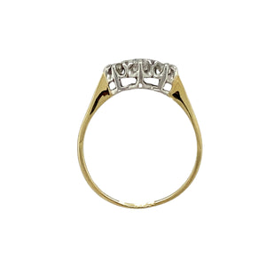 18ct Gold & Diamond Set Trilogy Ring