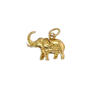 Preowned 9ct Yellow Solid Gold Elephant Pendant with the weight 4 grams