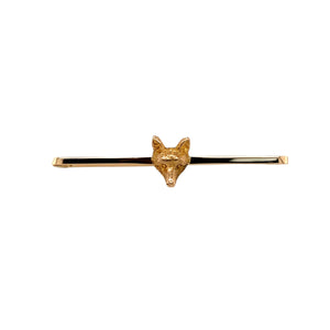 9ct Gold Fox Head Tie Pin/Brooch