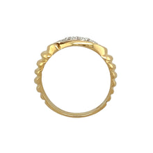 Load image into Gallery viewer, 18ct Gold &amp; Diamond Pave Set Oval Signet Scalloped Ring
