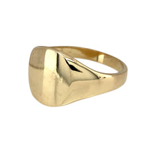 Load image into Gallery viewer, New 9ct Yellow Gold Plain Oval Signet Ring in size X with the weight 5.60 grams. The front of the ring is 13mm high
