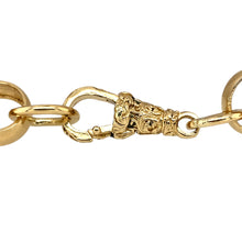 Load image into Gallery viewer, New 9ct Yellow Solid Gold 8&quot; Patterned Belcher Bracelet with the weight 23.20 grams and link width 12mm. The links are either patterned or plain and the clasp is patterned
