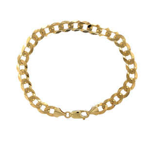 New 9ct Solid Gold 8.5" Curb Bracelet