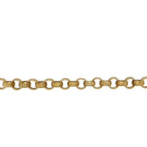 New 9ct Solid Gold 8.5" Patterned Belcher Bracelet