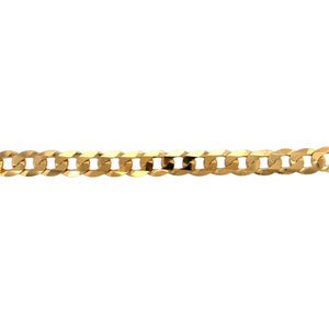 New 9ct Solid Gold 8.75" Curb Bracelet