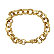 Load image into Gallery viewer, New 9ct Solid Gold 8.5&quot; Patterned Belcher Bracelet
