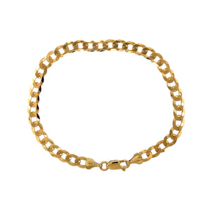 New 9ct Solid Gold 8.5" Curb Bracelet