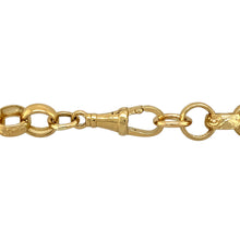 Load image into Gallery viewer, New 9ct Yellow Solid Gold 28&quot; Patterned Belcher Chain with the weight 71.10 grams. The link are 10mm width and are alternating in plain and patterned
