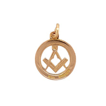 Load image into Gallery viewer, Preowned 9ct Rose Gold Masonic Symbol Pendant with the weight 2 grams
