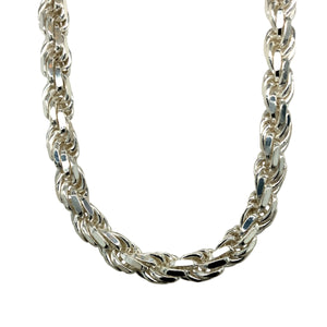 New 925 Silver 26" Solid Rope Chain 108 grams