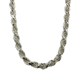 New 925 Silver 26" Solid Rope Chain 70 grams