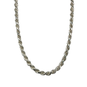 New 925 Silver 26" Solid Rope Chain 30 grams