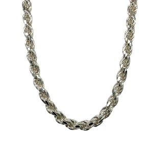 New 925 Silver 26" Solid Rope Chain 49 grams