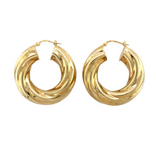 Load image into Gallery viewer, 9ct Gold Twisted Hoop Creole Earrings
