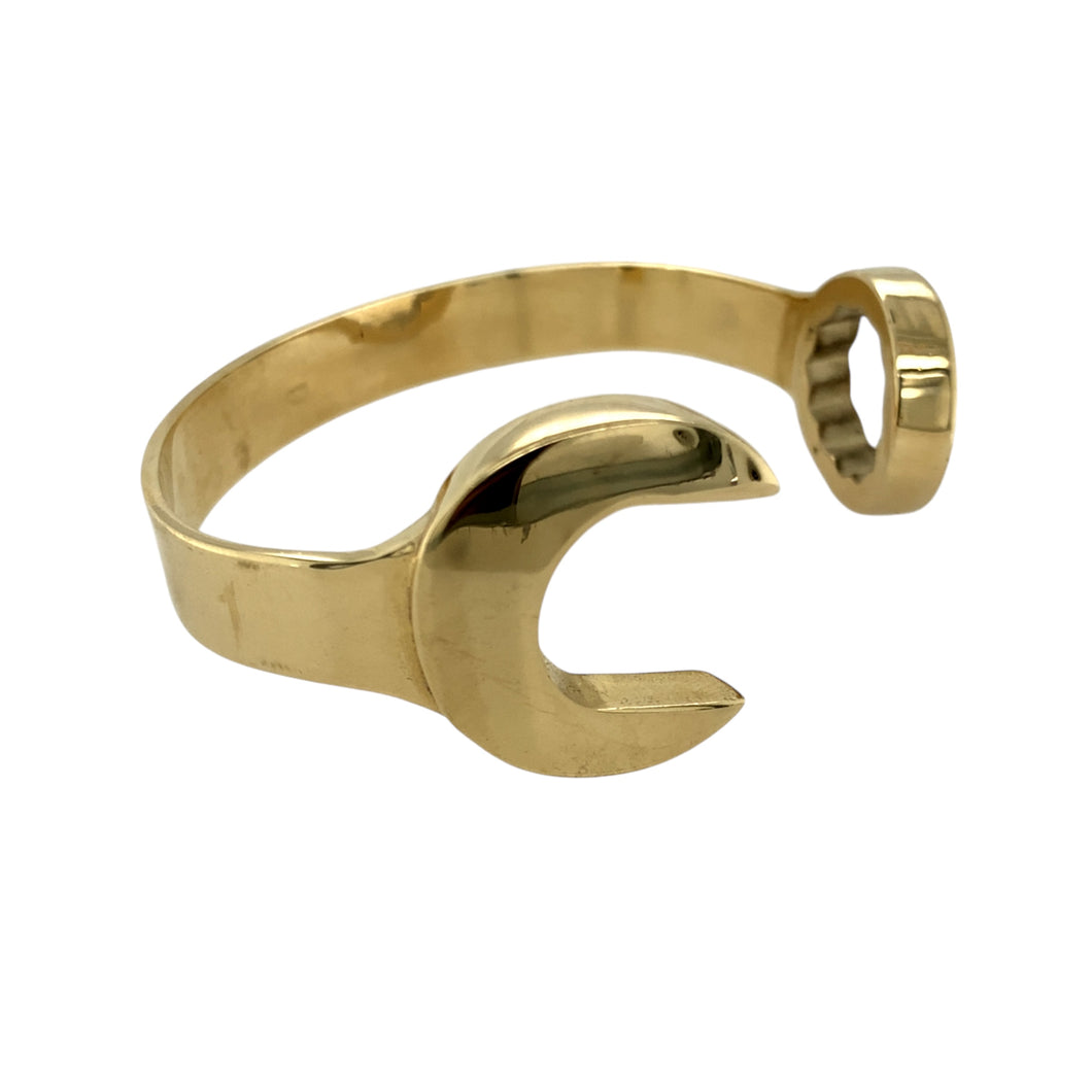 New 9ct Solid Gold Spanner Bangle