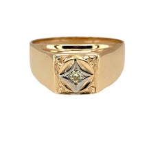 Load image into Gallery viewer, 9ct Gold &amp; Diamond Set Signet Ring
