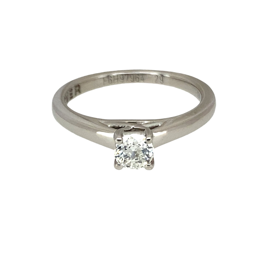 9ct White Gold & Diamond Set Solitaire Ring