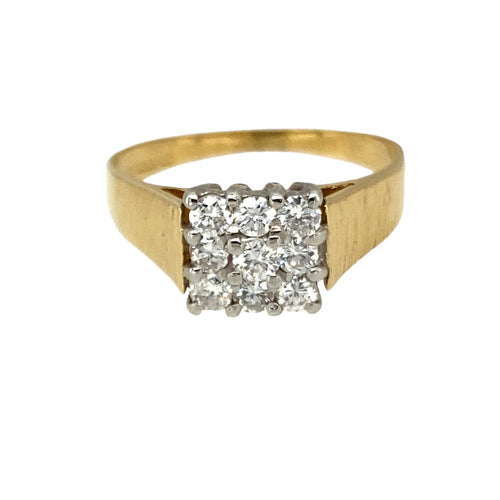 18ct Gold & Diamond Set Signet Ring