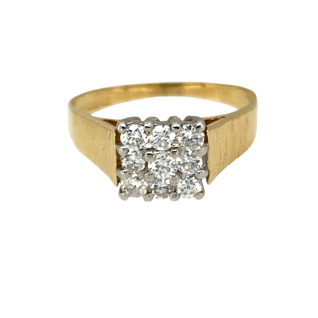 18ct Gold & Diamond Set Signet Ring