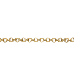 New 9ct Gold 7.5" Heart Link Bracelet