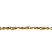 Load image into Gallery viewer, New 9ct Gold 7.75&quot; Fancy Patterned Gypsy Style Link Bracelet
