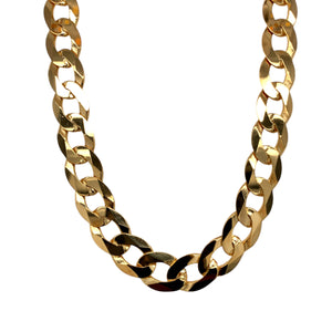 New 9ct Solid Gold 30" Curb Chain 56 grams