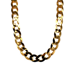 New 9ct Solid Gold 22" Curb Chain 32 grams