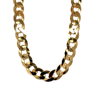 New 9ct Solid Gold 30" Curb Chain 76 grams