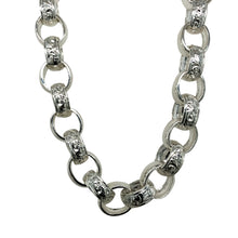 Load image into Gallery viewer, New 925 Silver 25&quot; Solid Patterned Belcher Chain 95 grams
