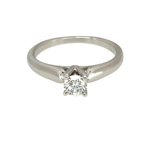 18ct White Gold & Diamond Set Solitaire Ring