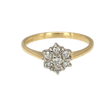 Load image into Gallery viewer, 9ct Gold &amp; Diamond Set Flower Cluster Ring
