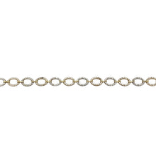 Load image into Gallery viewer, 9ct Gold &amp; Cubic Zirconia Set 7&quot; Oval Link Bracelet
